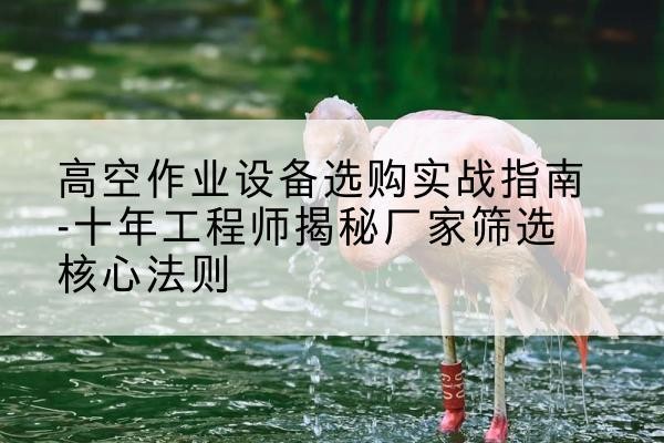 徐闻剪叉式升降机厂家-高空作业设备选购实战指南-十年工程师揭秘厂家筛选核心法则