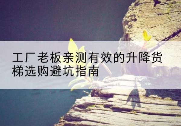 徐闻升降货梯怎么选-工厂老板亲测有效的升降货梯选购避坑指南